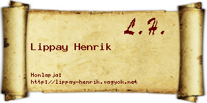 Lippay Henrik névjegykártya
